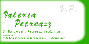 valeria petreasz business card